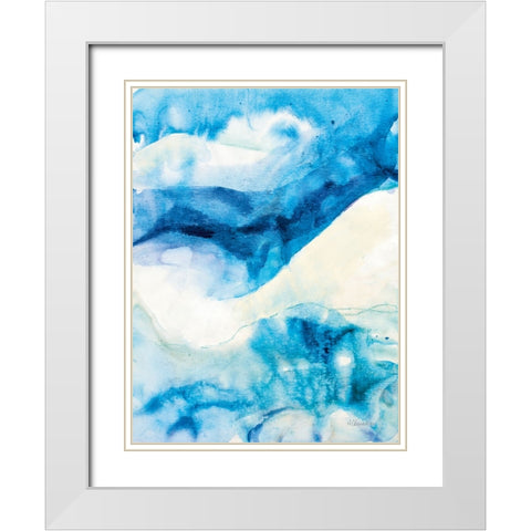 Mountain Mist III White Modern Wood Framed Art Print with Double Matting by Hristova, Albena