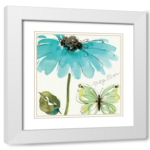 Morning Dew I White Modern Wood Framed Art Print with Double Matting by Pela Studio
