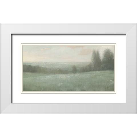 December Landscape I White Modern Wood Framed Art Print with Double Matting by Wellington Studio
