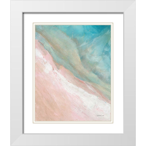 Cove Diptych I White Modern Wood Framed Art Print with Double Matting by Nai, Danhui