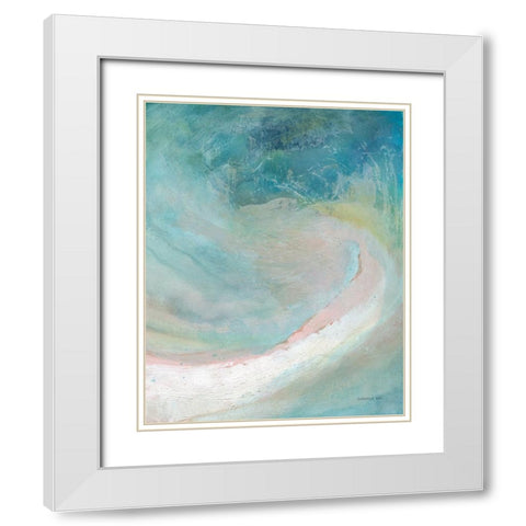 Cove Diptych II White Modern Wood Framed Art Print with Double Matting by Nai, Danhui