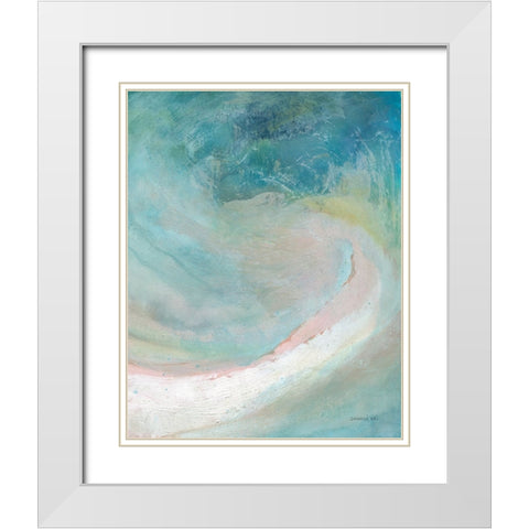 Cove Diptych II White Modern Wood Framed Art Print with Double Matting by Nai, Danhui