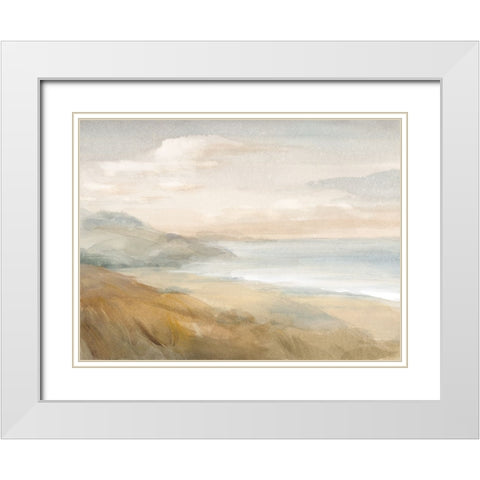 Misty on the Headlands White Modern Wood Framed Art Print with Double Matting by Nai, Danhui