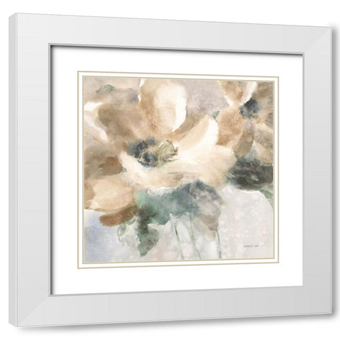 Sensation I White Modern Wood Framed Art Print with Double Matting by Nai, Danhui