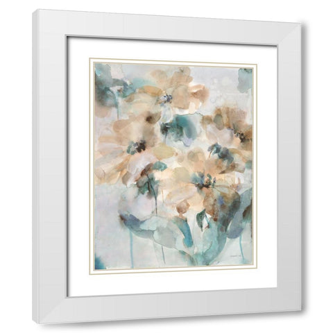 Sensation III White Modern Wood Framed Art Print with Double Matting by Nai, Danhui