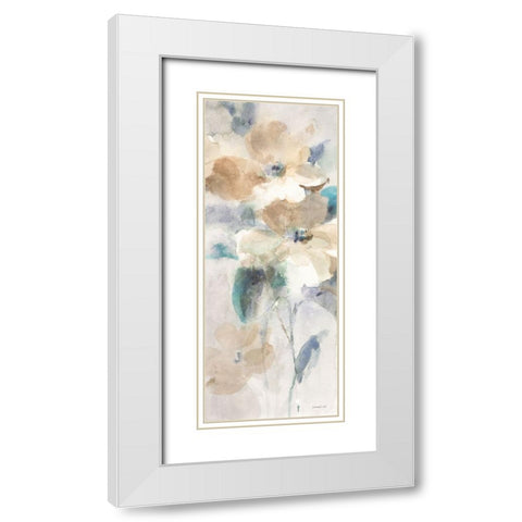 Sensation V White Modern Wood Framed Art Print with Double Matting by Nai, Danhui