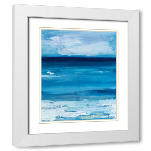 Ocean Life White Modern Wood Framed Art Print with Double Matting by Munger, Pamela