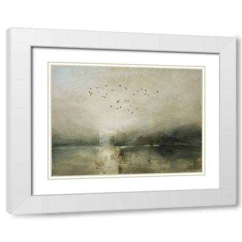 Evening Flight White Modern Wood Framed Art Print with Double Matting by Purinton, Julia