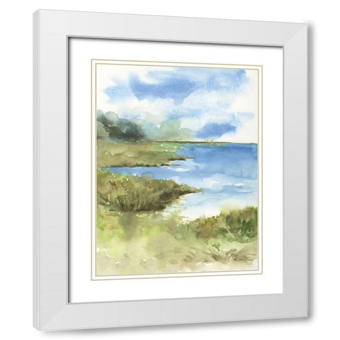 Cape Cod Cove White Modern Wood Framed Art Print with Double Matting by Trimbach, Leslie