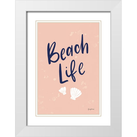 Just Beachy II White Modern Wood Framed Art Print with Double Matting by Thorns, Becky