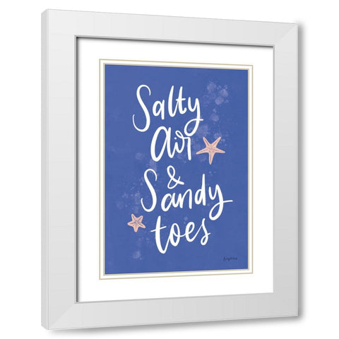 Just Beachy III White Modern Wood Framed Art Print with Double Matting by Thorns, Becky