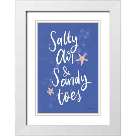 Just Beachy III White Modern Wood Framed Art Print with Double Matting by Thorns, Becky