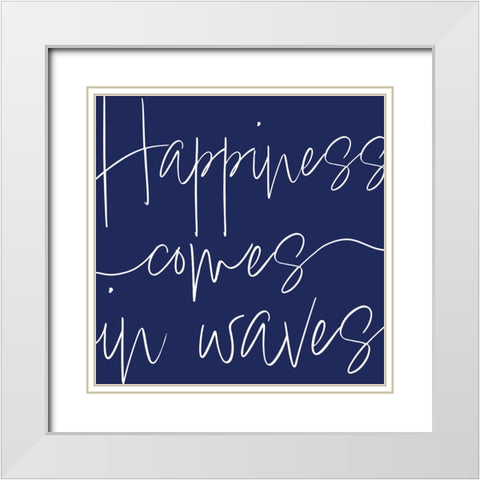 By the Beach IV White Modern Wood Framed Art Print with Double Matting by Adams, Sarah