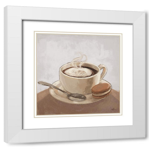 Coffee and Co I Neutral White Modern Wood Framed Art Print with Double Matting by Penner, Janelle