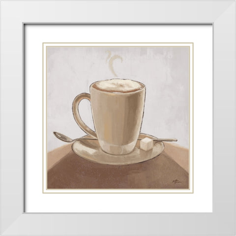 Coffee and Co IV Neutral White Modern Wood Framed Art Print with Double Matting by Penner, Janelle