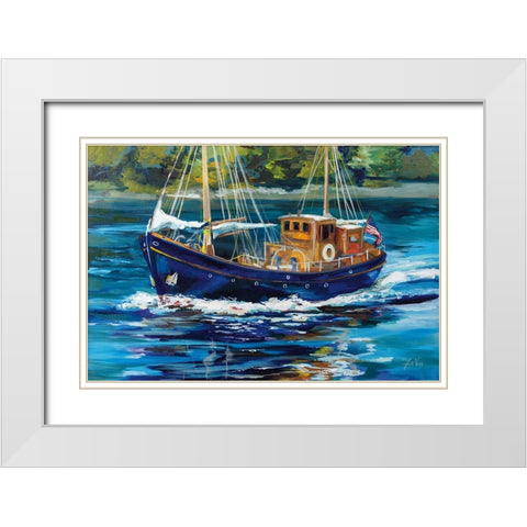 Heading to the Show White Modern Wood Framed Art Print with Double Matting by Vertentes, Jeanette