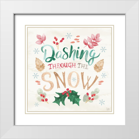 Snowy Critters VI White Modern Wood Framed Art Print with Double Matting by June, Dina