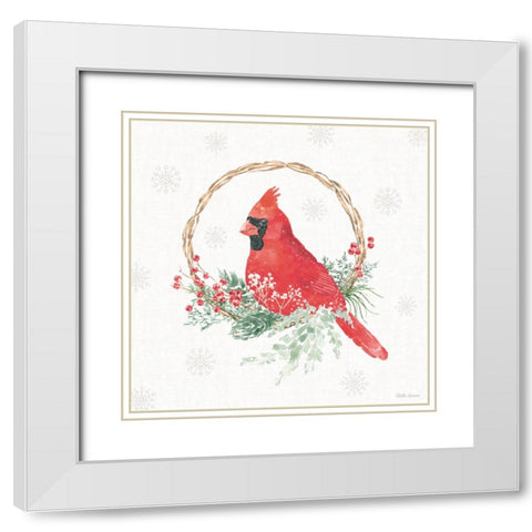 Christmas Charm VII White Modern Wood Framed Art Print with Double Matting by Grove, Beth