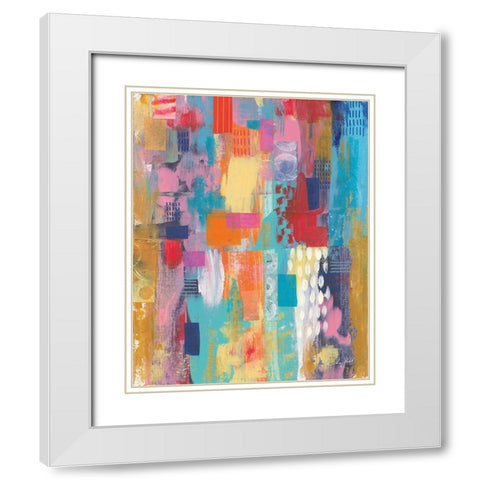 Confetti I White Modern Wood Framed Art Print with Double Matting by Prahl, Courtney
