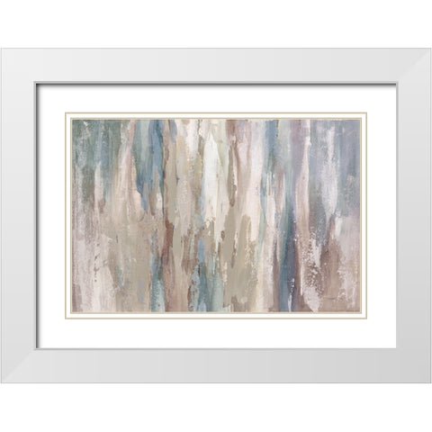 Riviera Neutral White Modern Wood Framed Art Print with Double Matting by Nai, Danhui