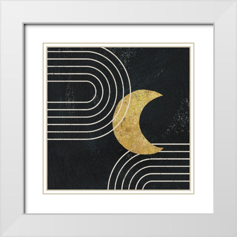 Midnight Moon I White Modern Wood Framed Art Print with Double Matting by Hershey, Moira