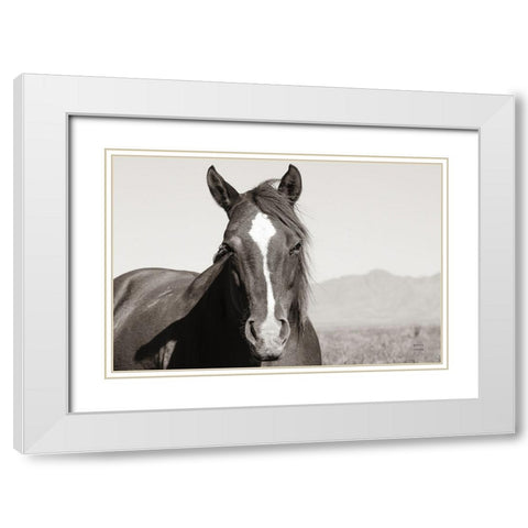 Wind Blown BW White Modern Wood Framed Art Print with Double Matting by Larson, Nathan