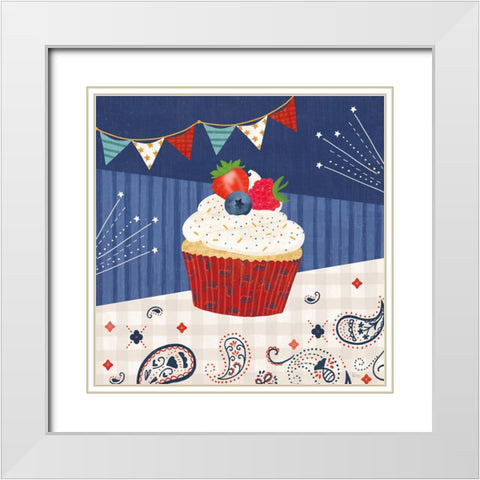 Sparkle and Shine II White Modern Wood Framed Art Print with Double Matting by Charron, Veronique