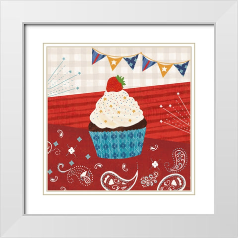 Sparkle and Shine III White Modern Wood Framed Art Print with Double Matting by Charron, Veronique