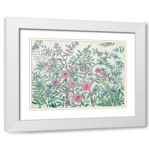 French Garden Cream White Modern Wood Framed Art Print with Double Matting by Purinton, Julia