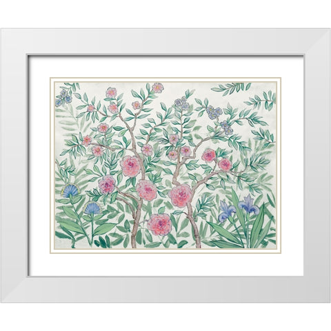 French Garden Cream White Modern Wood Framed Art Print with Double Matting by Purinton, Julia