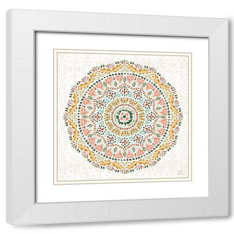 Floral Chic IX White Modern Wood Framed Art Print with Double Matting by June, Dina