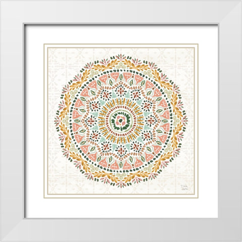 Floral Chic IX White Modern Wood Framed Art Print with Double Matting by June, Dina