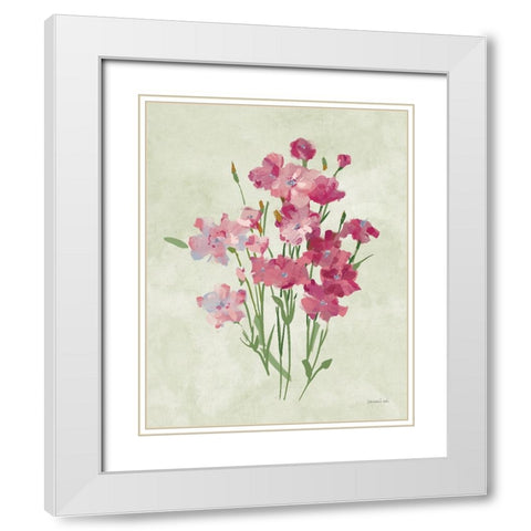 Impressionist Garden III White Modern Wood Framed Art Print with Double Matting by Nai, Danhui