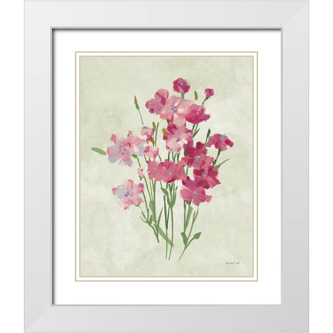 Impressionist Garden III White Modern Wood Framed Art Print with Double Matting by Nai, Danhui