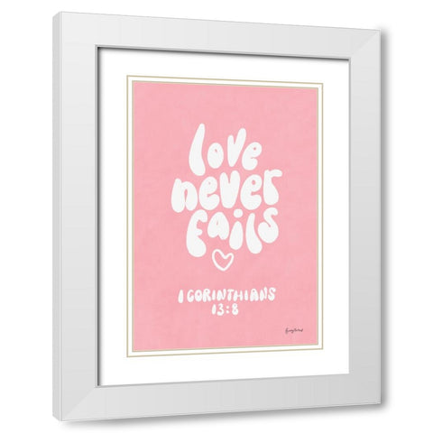 Good Word I White Modern Wood Framed Art Print with Double Matting by Thorns, Becky