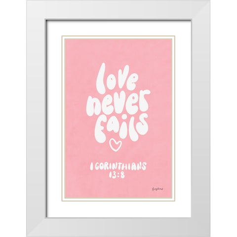 Good Word I White Modern Wood Framed Art Print with Double Matting by Thorns, Becky