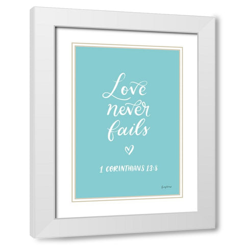 Good Words V White Modern Wood Framed Art Print with Double Matting by Thorns, Becky