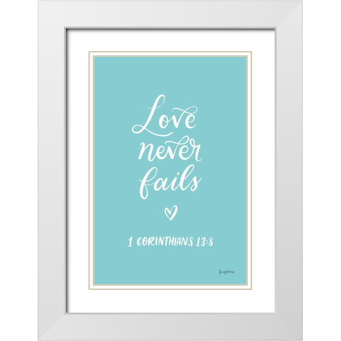 Good Words V White Modern Wood Framed Art Print with Double Matting by Thorns, Becky