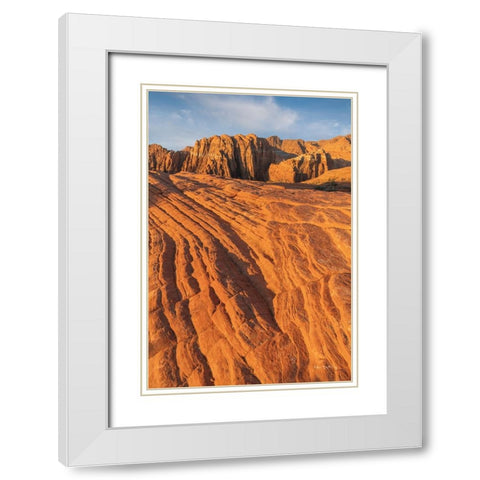 Cross Bed Sandstone White Modern Wood Framed Art Print with Double Matting by Majchrowicz, Alan