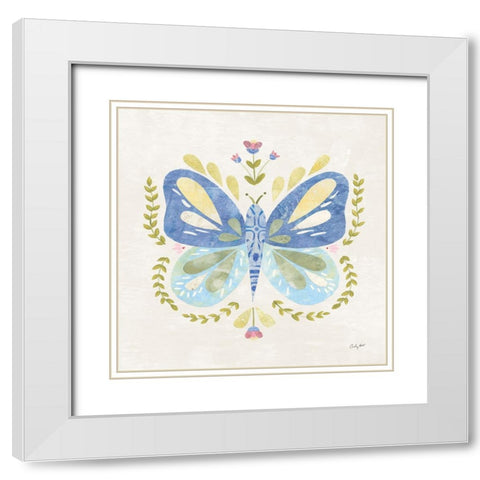 Folk Cottage I White Modern Wood Framed Art Print with Double Matting by Prahl, Courtney