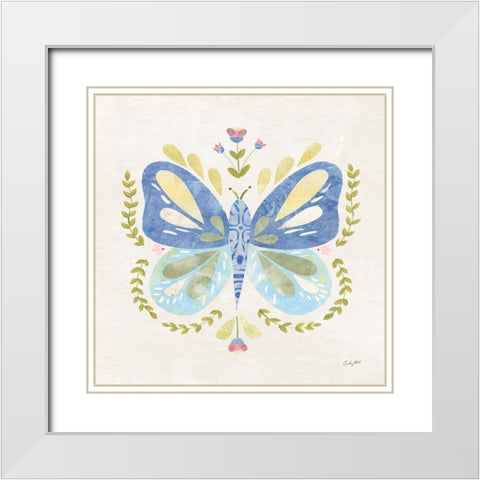 Folk Cottage I White Modern Wood Framed Art Print with Double Matting by Prahl, Courtney