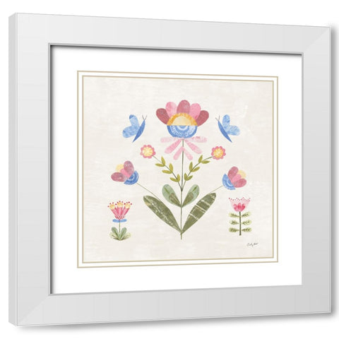 Folk Cottage III White Modern Wood Framed Art Print with Double Matting by Prahl, Courtney