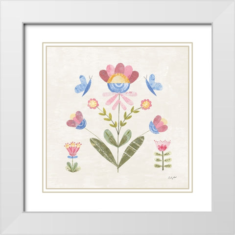 Folk Cottage III White Modern Wood Framed Art Print with Double Matting by Prahl, Courtney