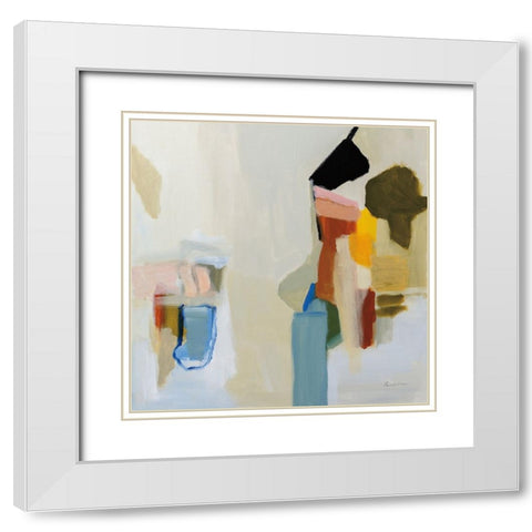 Climb White Modern Wood Framed Art Print with Double Matting by Munger, Pamela