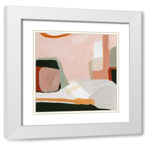 Earthen White Modern Wood Framed Art Print with Double Matting by Munger, Pamela