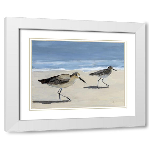 Pipers White Modern Wood Framed Art Print with Double Matting by Munger, Pamela
