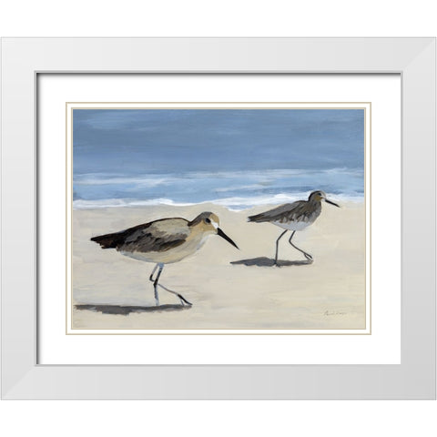 Pipers White Modern Wood Framed Art Print with Double Matting by Munger, Pamela