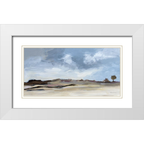 Before the Rain White Modern Wood Framed Art Print with Double Matting by Munger, Pamela