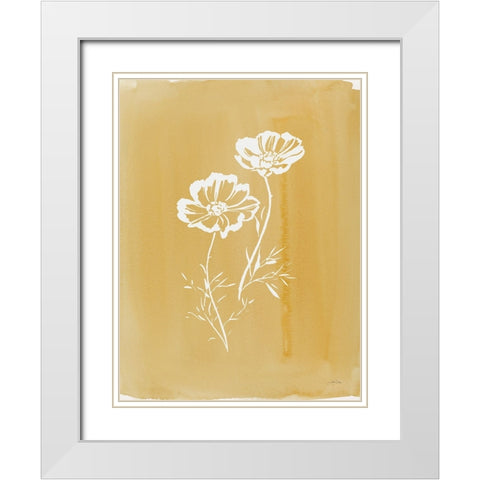 Cottage Wildflowers I White Modern Wood Framed Art Print with Double Matting by Pete, Katrina