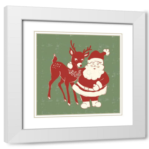 Christmas Nostalgia VII White Modern Wood Framed Art Print with Double Matting by York, Leah